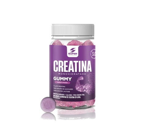 Super Gummy Creatina Sabor Amora (60 gomas)