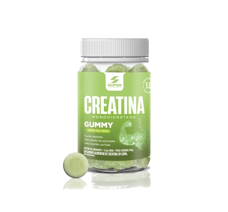 Super Gummy Creatina Sabor Uva Verde (60 gomas)