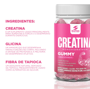 Compre 2 Leve 3 Super Gummy Creatina Sabor Tutti-Frutti