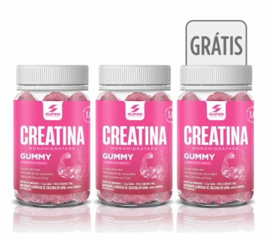 Compre 2 Leve 3 Super Gummy Creatina Sabor Tutti-Frutti