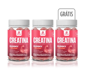 Compre 2 Leve 3 Super Gummy Creatina Sabor Morango