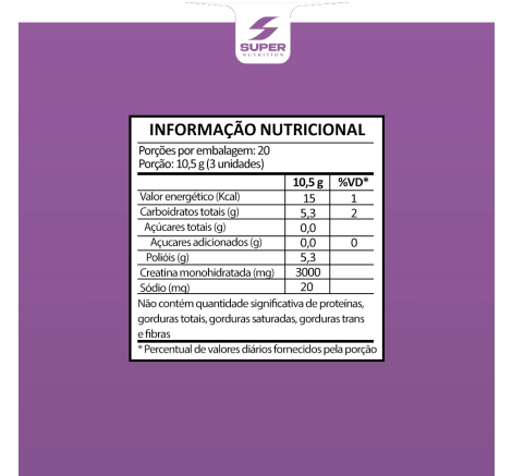 Compre 3 Leve 4 Super Gummy Creatina Sabores