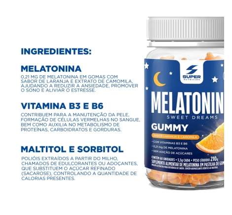 Compre 2 Leve 3 Super Gummy Melatonina