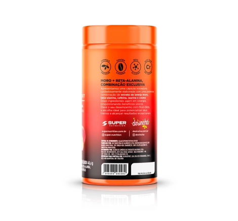 Moro Beta Laranja Moro, Beta-Alanina e Cafeína (60 cápsulas)