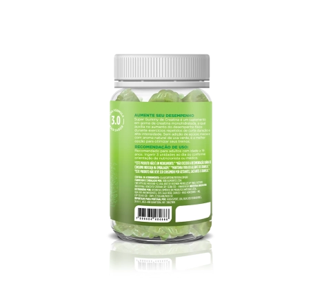 Super Gummy Creatina Sabor Uva Verde (60 gomas)
