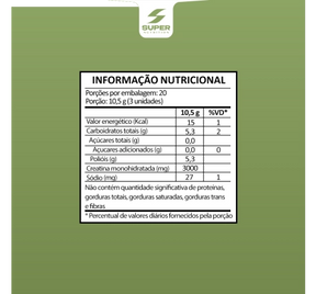 Super Gummy Creatina Sabor Uva Verde (60 gomas)