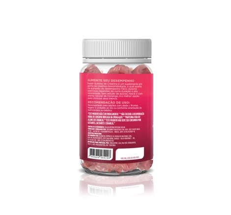 Super Gummy Creatina Sabor Morango (60 gomas)
