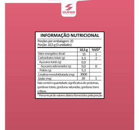 Super Gummy Creatina Sabor Morango (60 gomas)