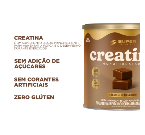 Caramelo de Creatina Sabor Brigadeiro Super Nutrition (40 unidades)