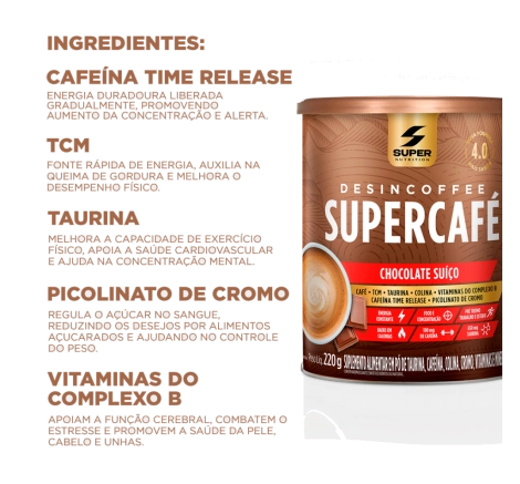 Compre 1 Leve 2 Desincoffee Supercafé Chocolate Suíço